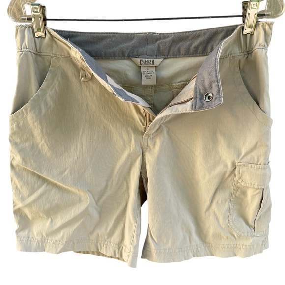 Duluth Trading Company 7 Inch Dry On The Fly Cargo Shorts Cream Size 6 - Picture 5 of 7